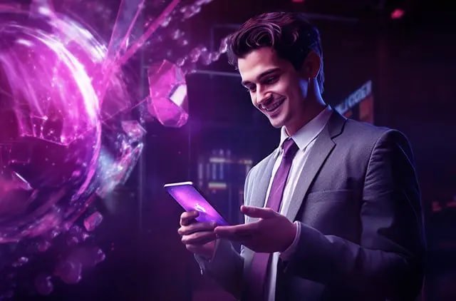 Pengguna Android membaca panduan APK